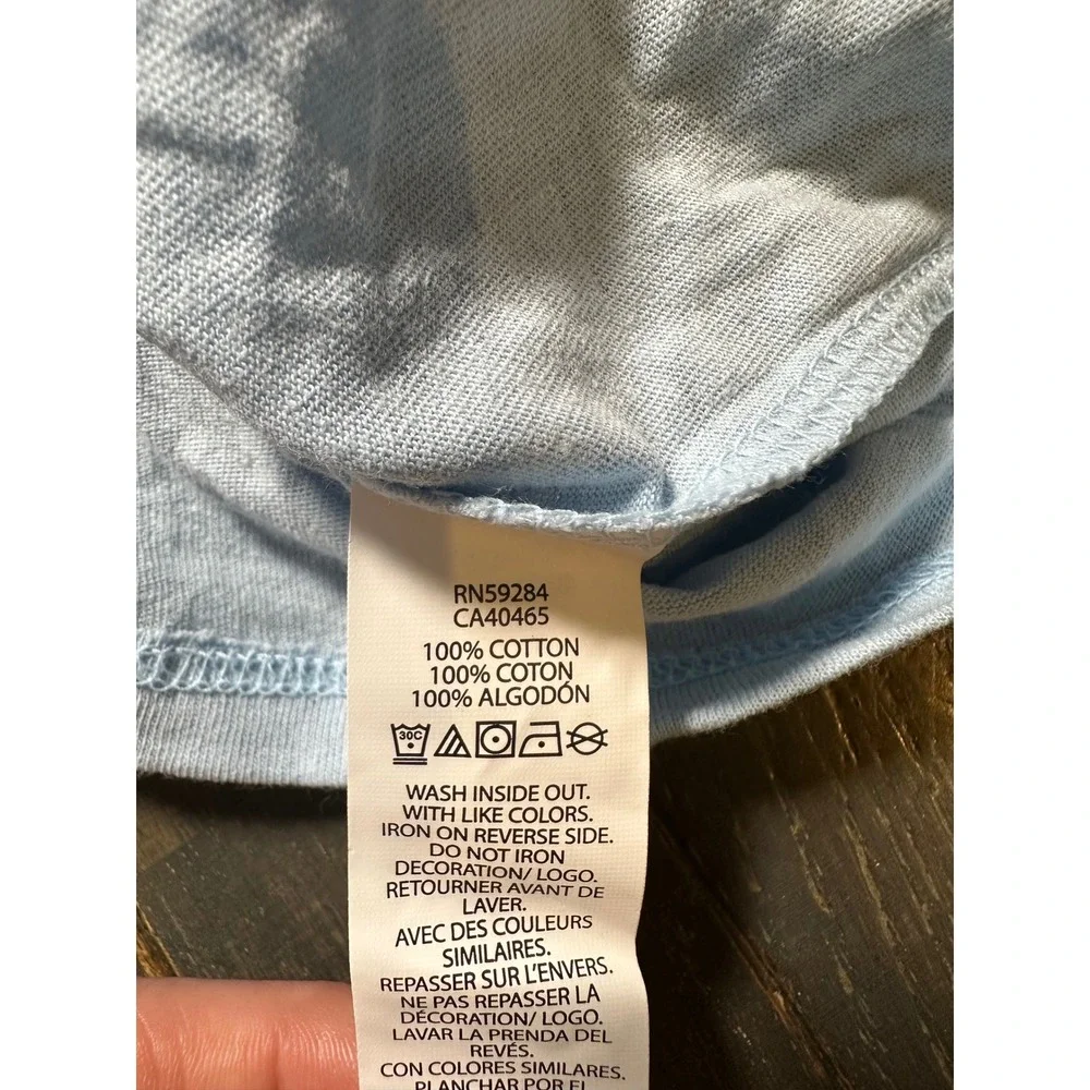 The Childrens Place Girls Light Blue Positive Vibes Era Graphic Tee Size S 5/6